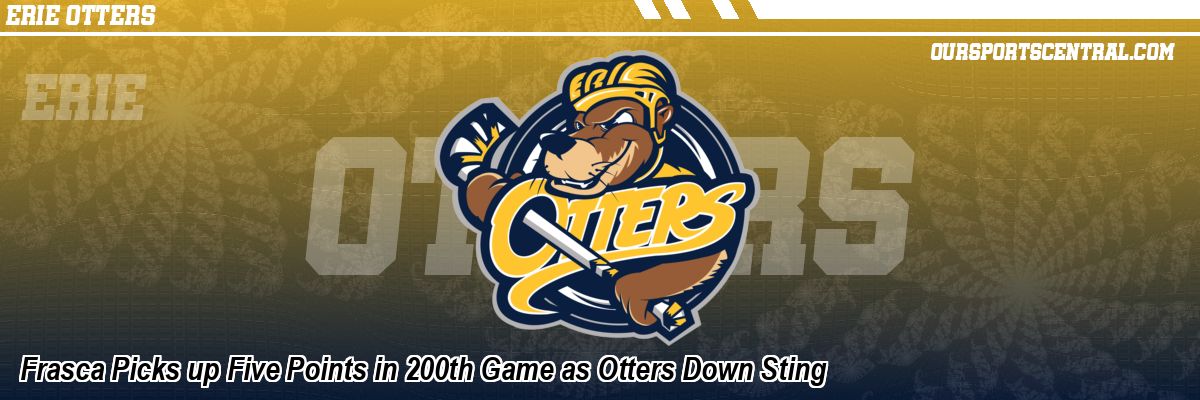 Frasca Picks up Five Points in 200th Game as Otters Down Sting