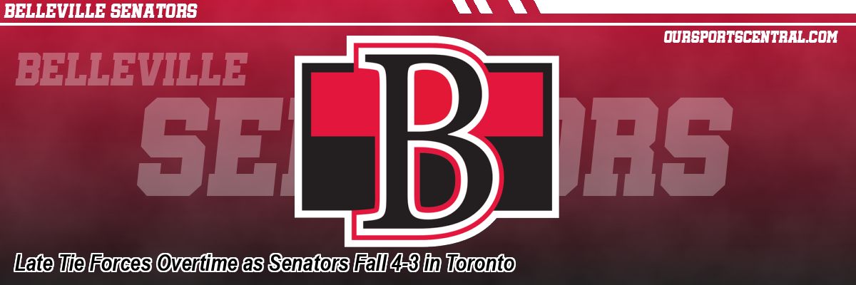 Late Tie Forces Overtime as Senators Fall 4-3 in Toronto