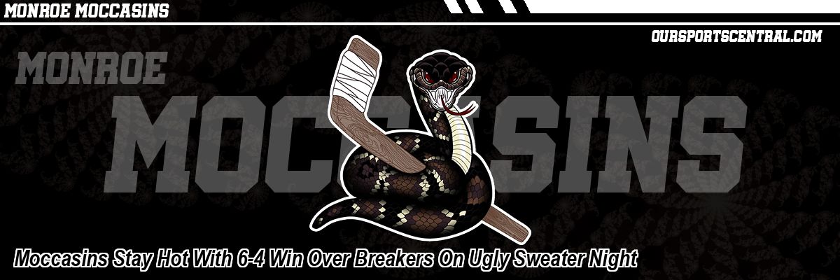 Moccasins Stay Hot With 6-4 Win Over Breakers On Ugly Sweater Night