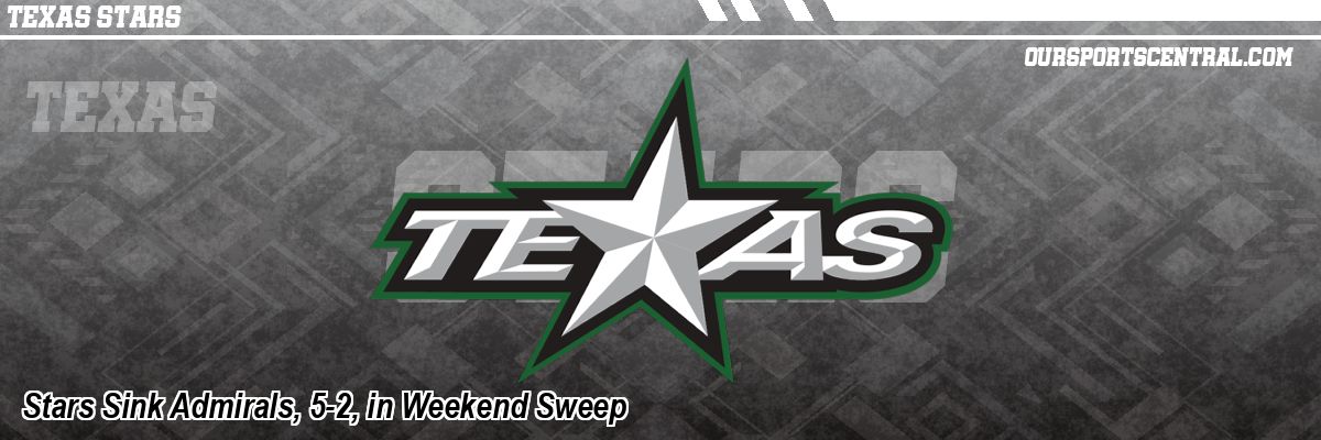 Stars Sink Admirals, 5-2, in Weekend Sweep