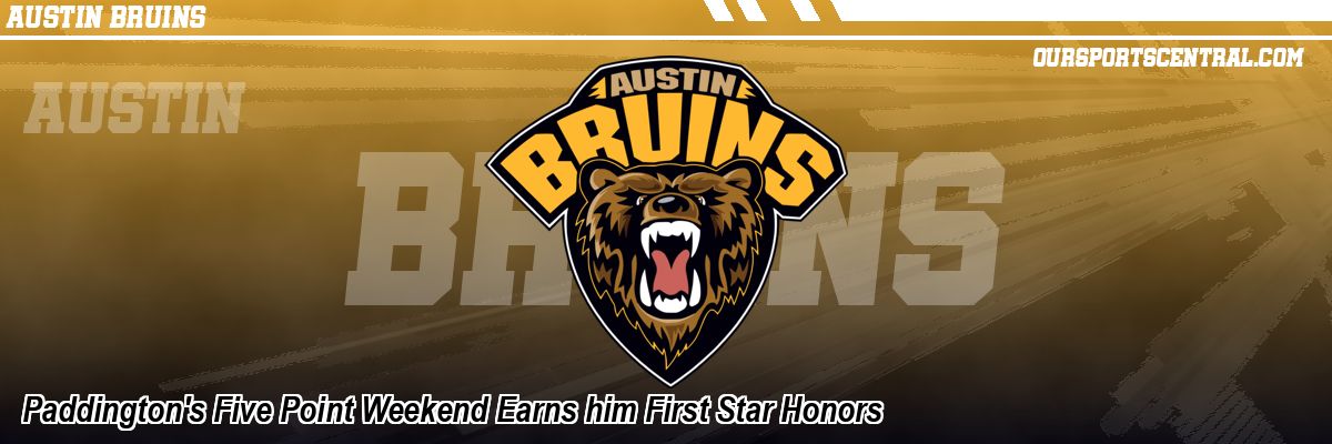 Paddington's Five Point Weekend Earns him First Star Honors