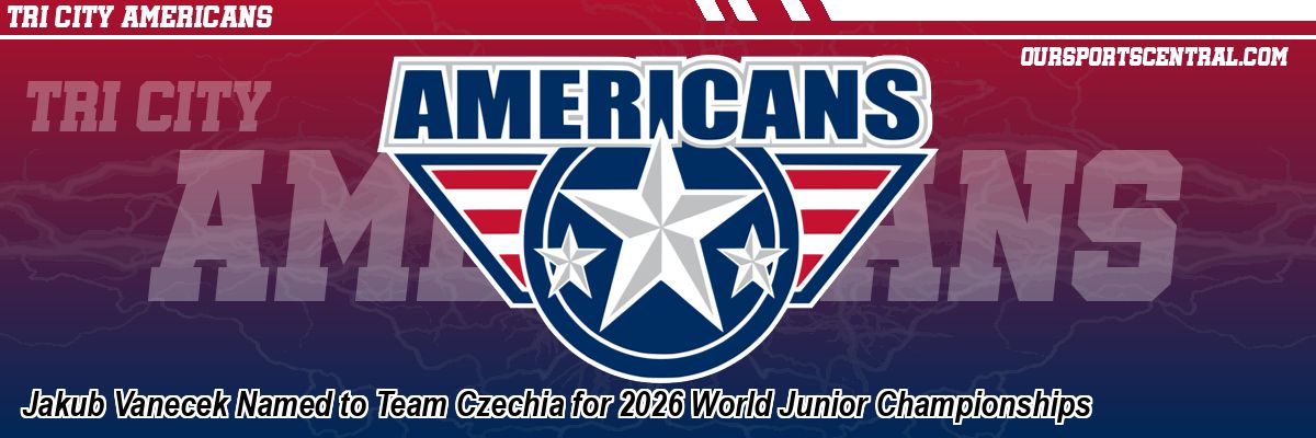 Jakub Vanecek Named to Team Czechia for 2026 World Junior Championships