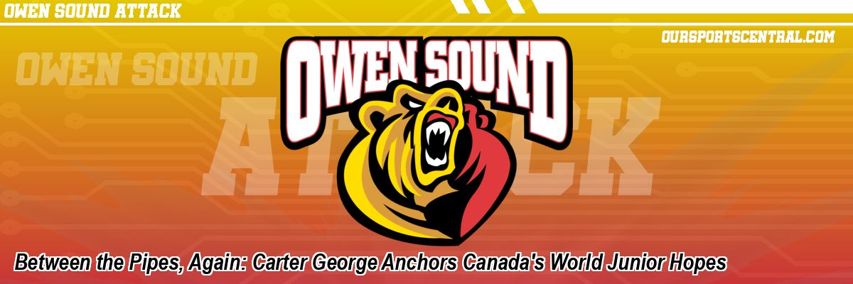 Between the Pipes, Again: Carter George Anchors Canada's World Junior Hopes