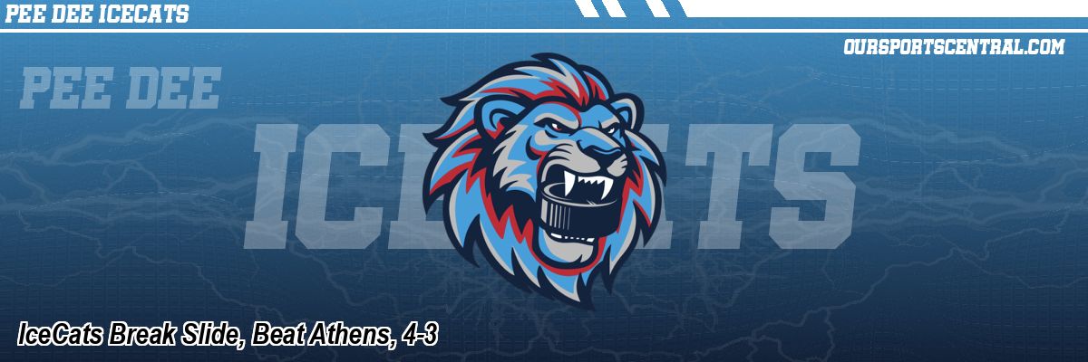 IceCats Break Slide, Beat Athens, 4-3