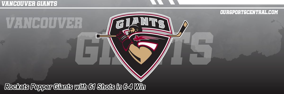 Rockets Pepper Giants with 61 Shots in 6-4 Win