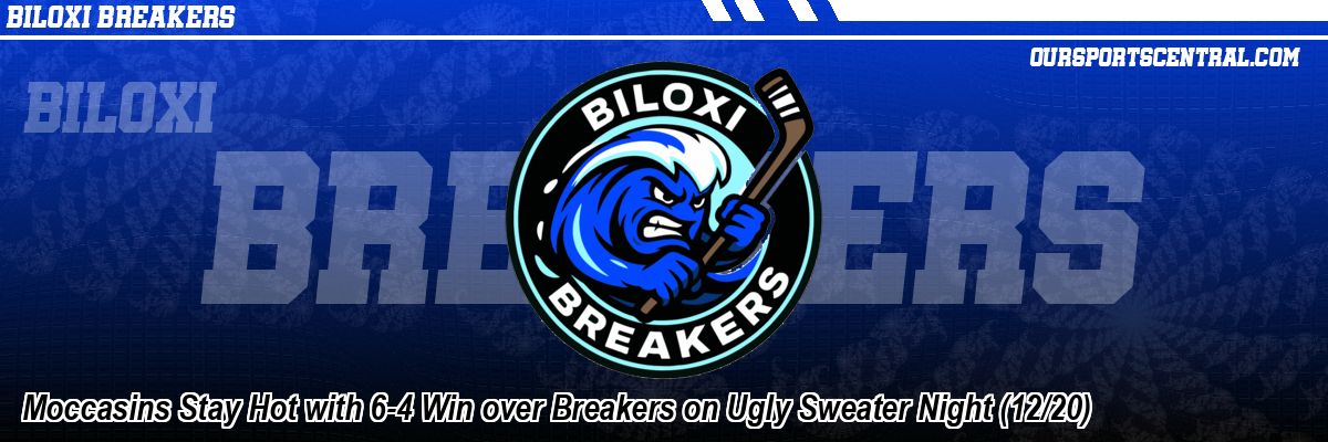 Moccasins Stay Hot with 6-4 Win over Breakers on Ugly Sweater Night (12/20)