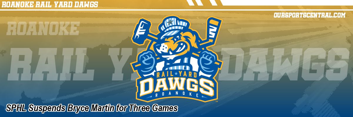 SPHL Suspends Bryce Martin for Three Games