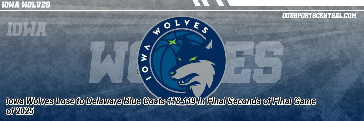 Iowa Wolves Lose to Delaware Blue Coats 118-119 in Final Seconds of Final Game of 2025