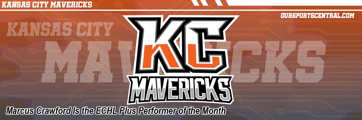 Marcus Crawford Is the ECHL Plus Performer of the Month
