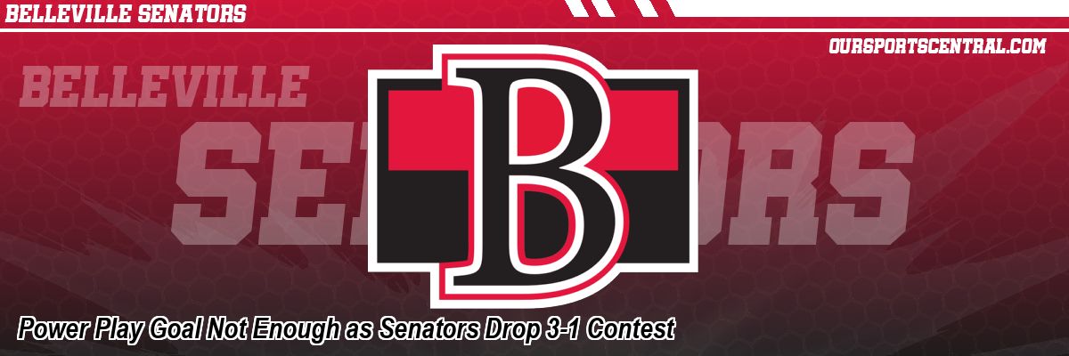 Power Play Goal Not Enough as Senators Drop 3-1 Contest