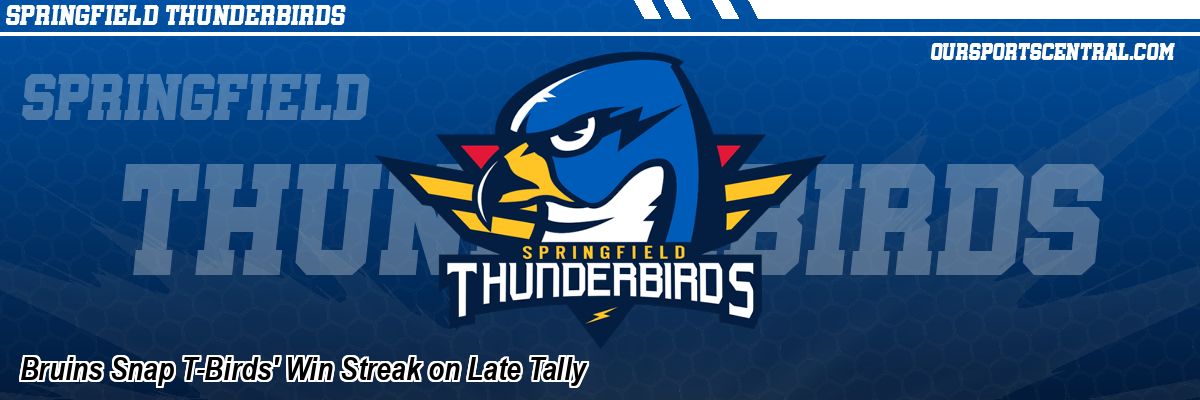 Bruins Snap T-Birds' Win Streak on Late Tally