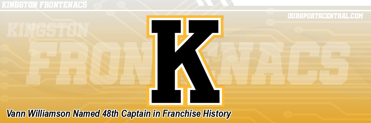 Vann Williamson Named 48th Captain in Franchise History
