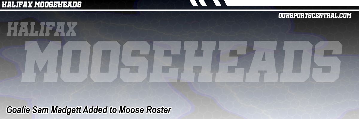 Goalie Sam Madgett Added to Moose Roster