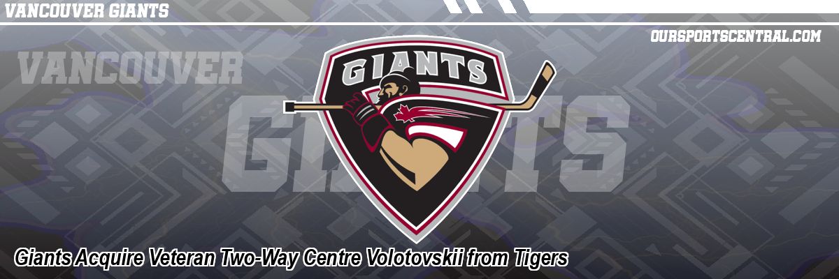 Giants Acquire Veteran Two-Way Centre Volotovskii from Tigers