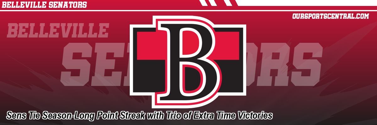 Sens Tie Season-Long Point Streak with Trio of Extra Time Victories