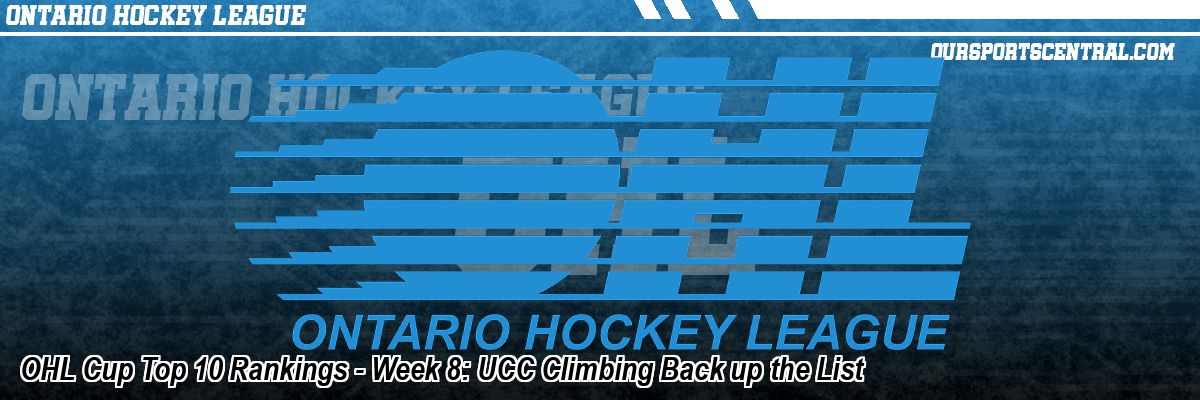 OHL Cup Top 10 Rankings - Week 8: UCC Climbing Back up the List