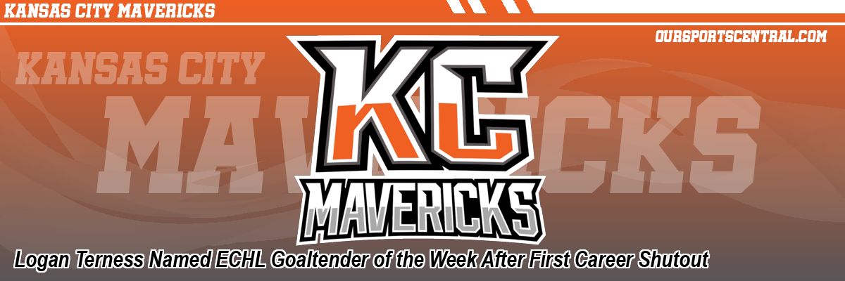 Logan Terness Named ECHL Goaltender of the Week After First Career Shutout