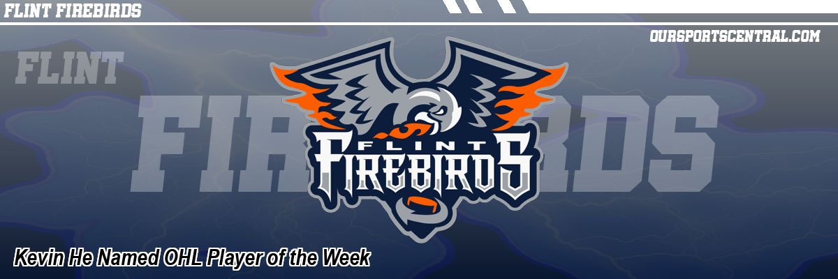 Kevin He Named OHL Player of the Week