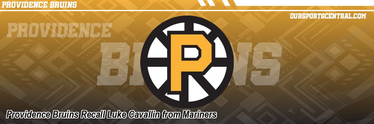 Providence Bruins Recall Luke Cavallin from Mariners