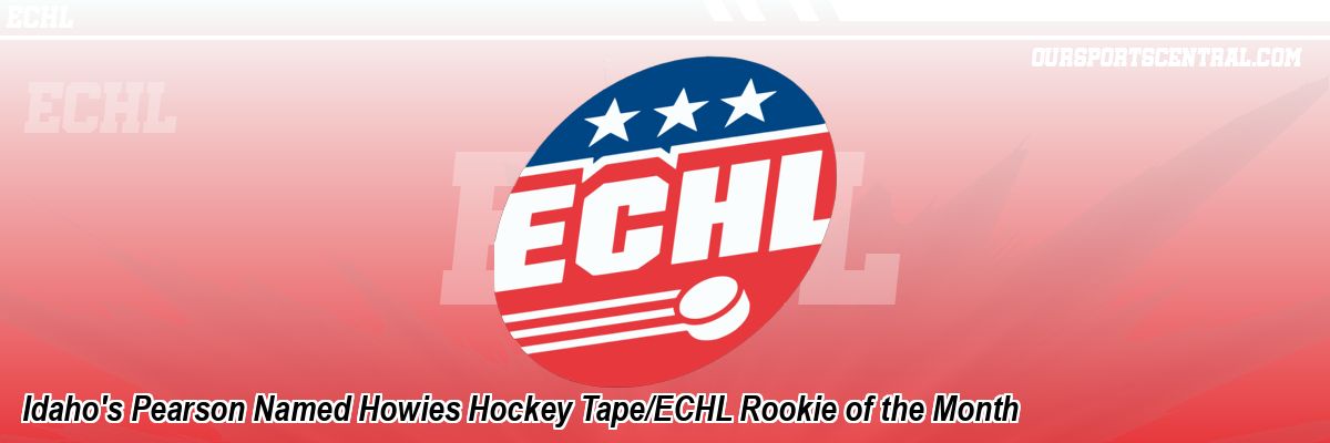 Idaho's Pearson Named Howies Hockey Tape/ECHL Rookie of the Month