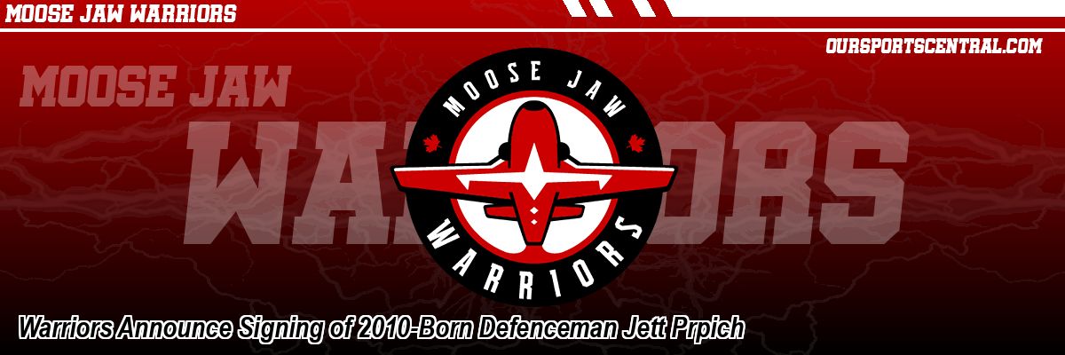 Warriors Announce Signing of 2010-Born Defenceman Jett Prpich