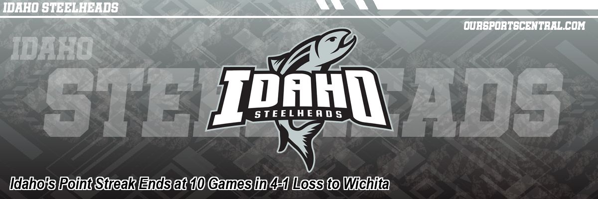 Idaho's Point Streak Ends at 10 Games in 4-1 Loss to Wichita