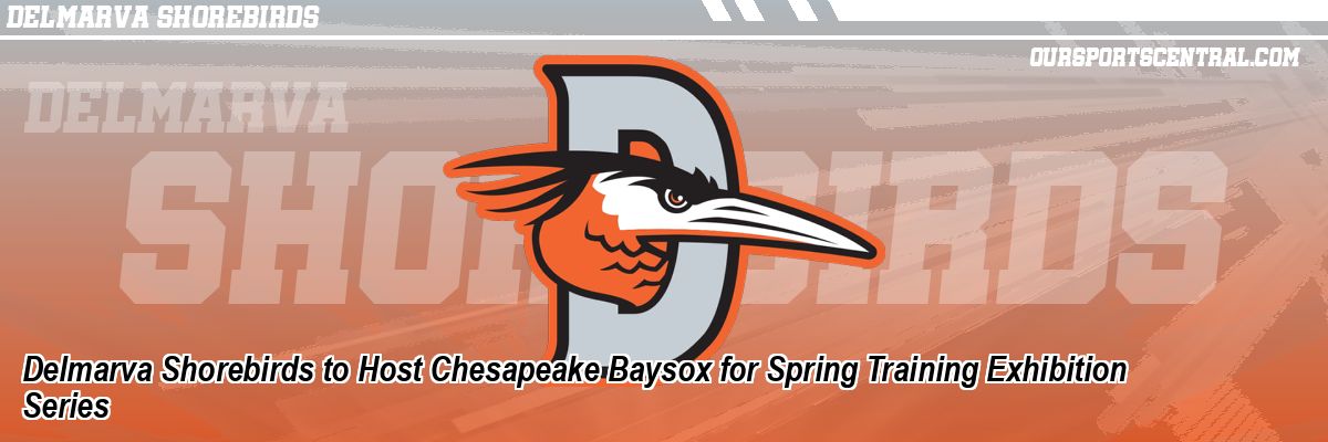 Delmarva Shorebirds to Host Chesapeake Baysox for Spring Training Exhibition Series