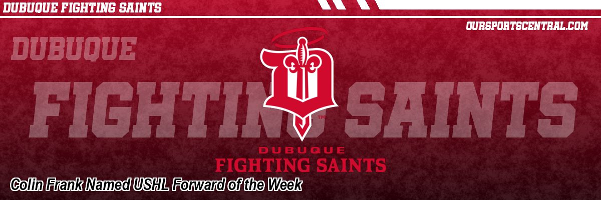 Colin Frank Named USHL Forward of the Week