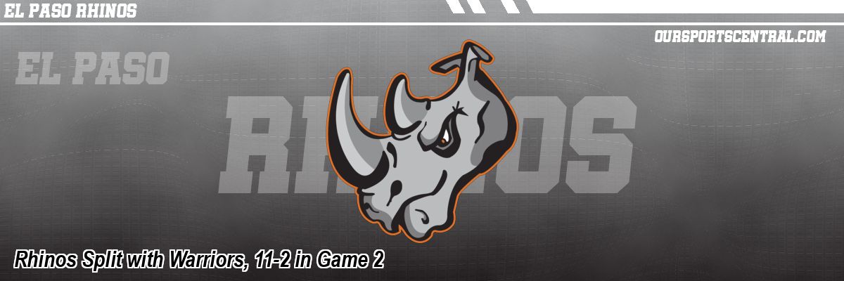 Rhinos Split with Warriors, 11-2 in Game 2