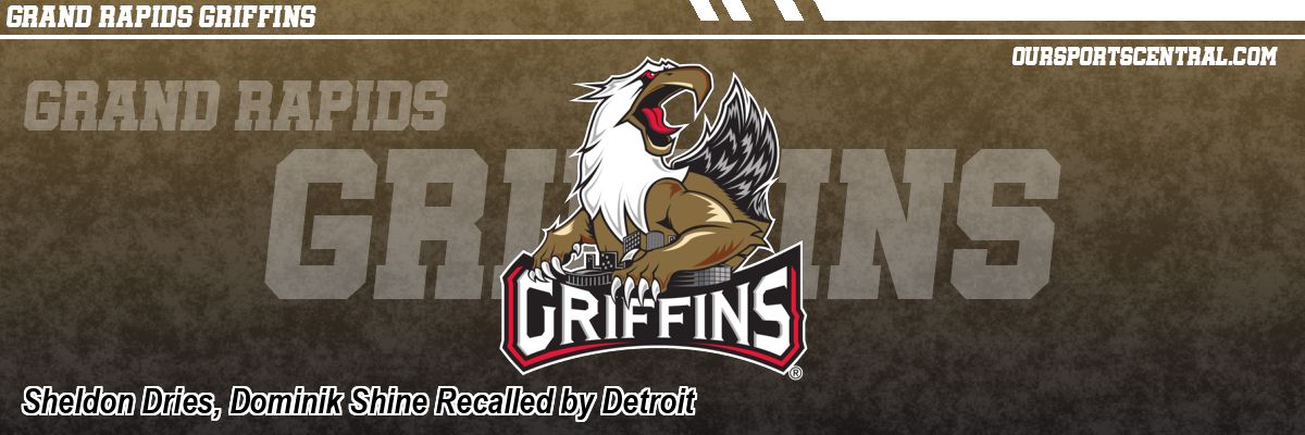 Sheldon Dries, Dominik Shine Recalled by Detroit