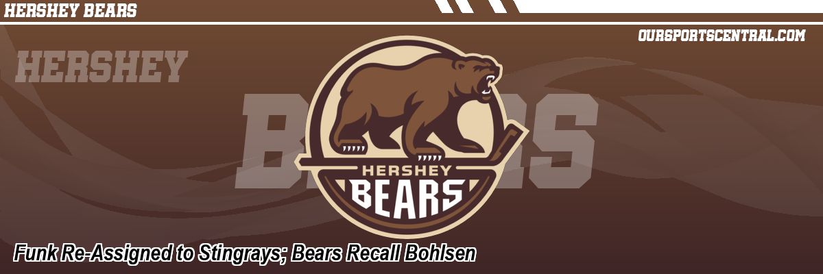 Funk Re-Assigned to Stingrays; Bears Recall Bohlsen