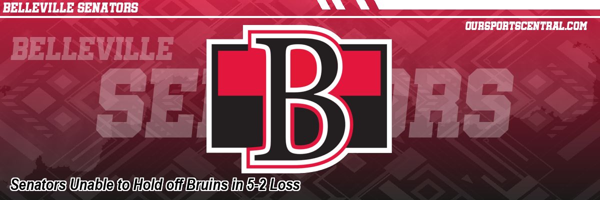 Senators Unable to Hold off Bruins in 5-2 Loss