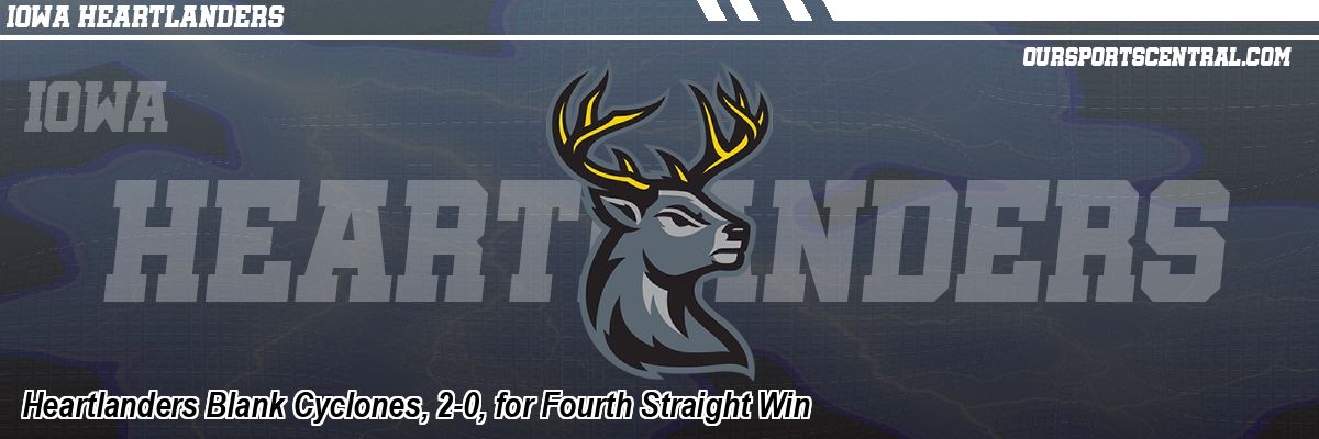 Heartlanders Blank Cyclones, 2-0, for Fourth Straight Win
