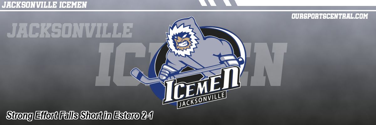 Strong Effort Falls Short in Estero 2-1