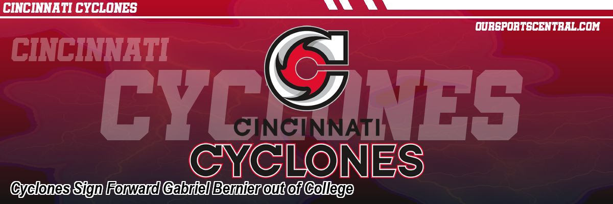 Cyclones Sign Forward Gabriel Bernier out of College