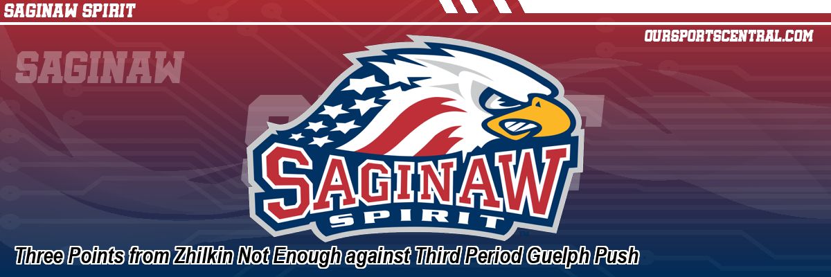 Three Points from Zhilkin Not Enough against Third Period Guelph Push
