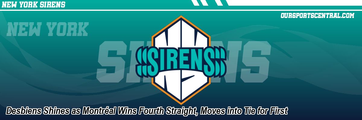 Desbiens Shines as Montréal Wins Fourth Straight, Moves into Tie for First