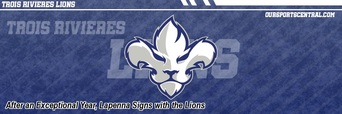After an Exceptional Year, Lapenna Signs with the Lions