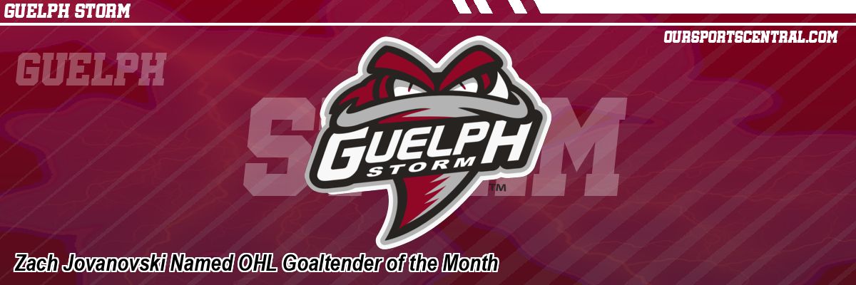 Zach Jovanovski Named OHL Goaltender of the Month