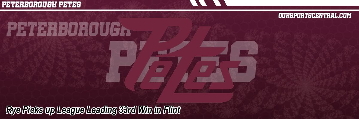 Rye Picks up League Leading 33rd Win in Flint