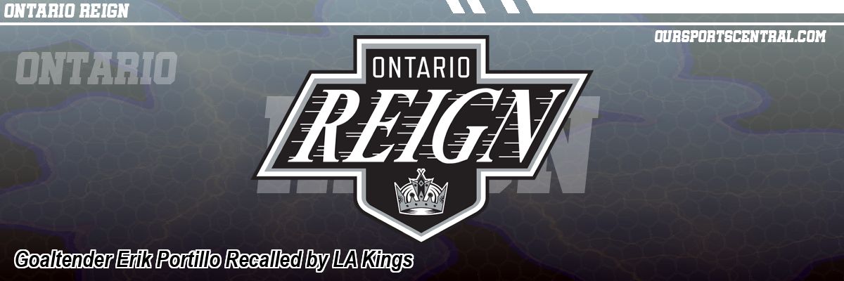 Goaltender Erik Portillo Recalled by LA Kings