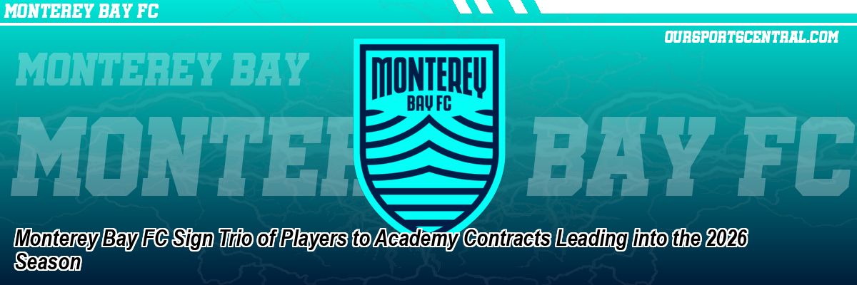 Monterey Bay FC Sign Trio of Players to Academy Contracts Leading into the 2026 Season