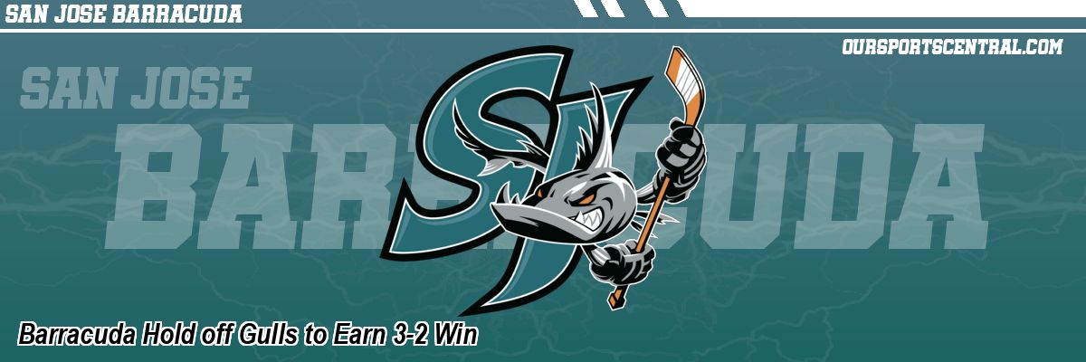 Barracuda Hold off Gulls to Earn 3-2 Win