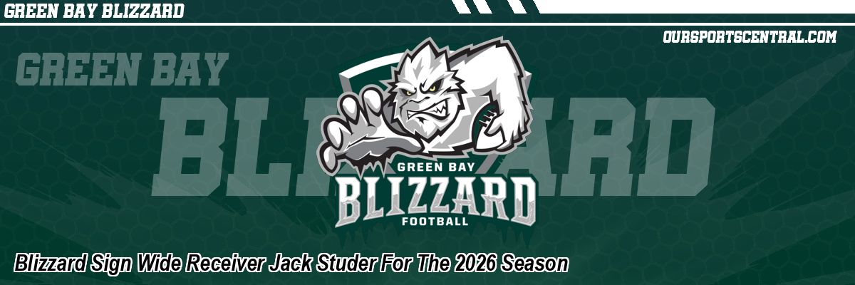 Blizzard Sign Wide Receiver Jack Studer For The 2026 Season