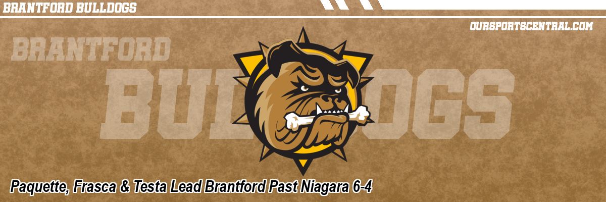 Paquette, Frasca & Testa Lead Brantford Past Niagara 6-4