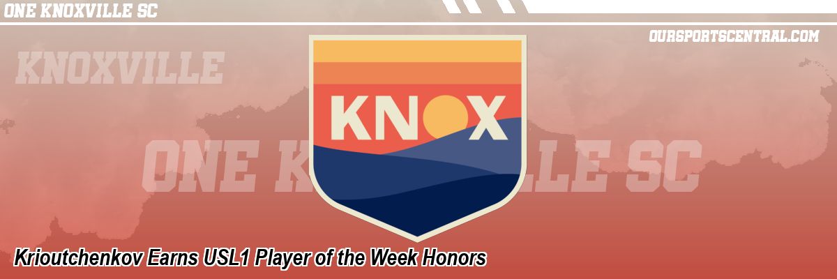Krioutchenkov Earns USL1 Player of the Week Honors