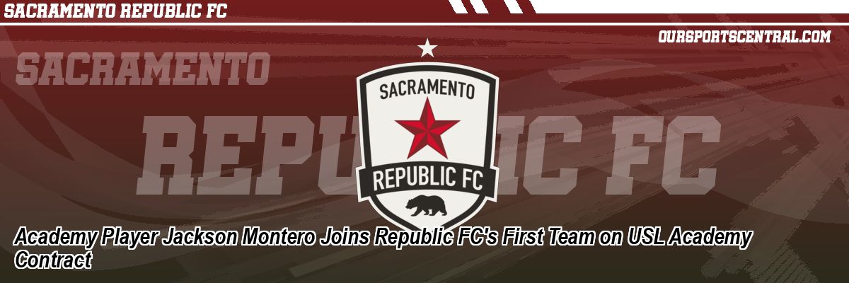 Academy Player Jackson Montero Joins Republic FC's First Team on USL Academy Contract