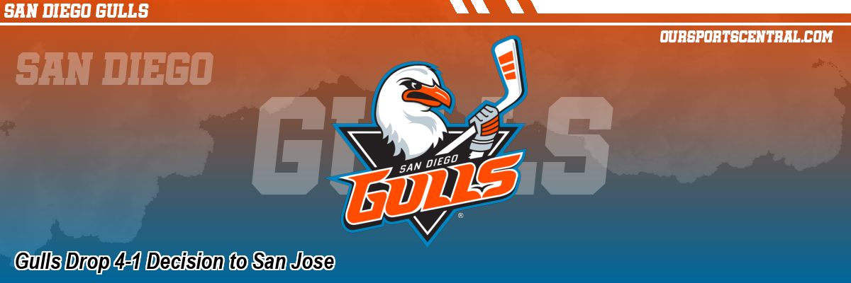 Gulls Drop 4-1 Decision to San Jose