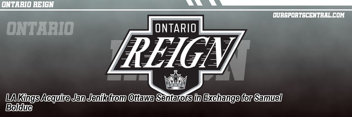 LA Kings Acquire Jan Jeník from Ottawa Sentarors in Exchange for Samuel Bolduc