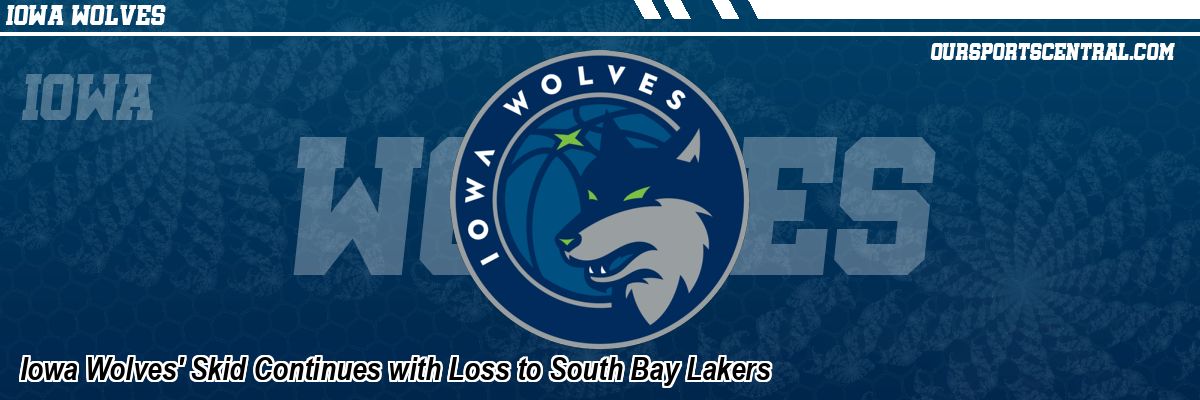 Iowa Wolves' Skid Continues with Loss to South Bay Lakers